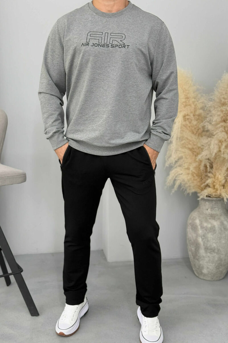 FRONT WRITTING ONE COLOR MEN SWEATSHIRT GREY/GRI - 2