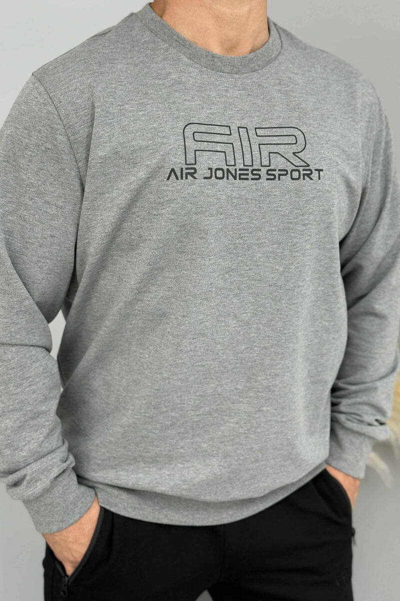 FRONT WRITTING ONE COLOR MEN SWEATSHIRT GREY/GRI - 3