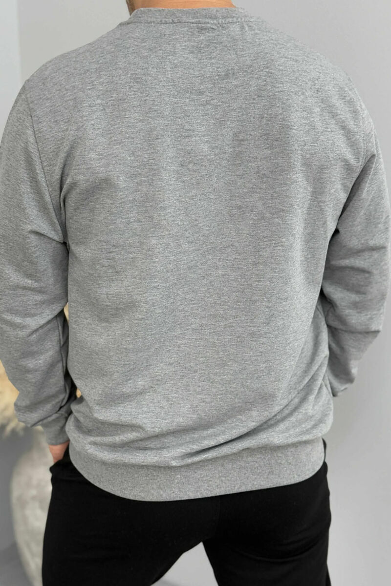FRONT WRITTING ONE COLOR MEN SWEATSHIRT GREY/GRI - 4