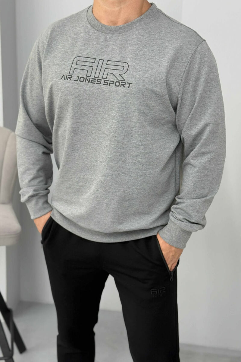 FRONT WRITTING ONE COLOR MEN SWEATSHIRT GREY/GRI - 1