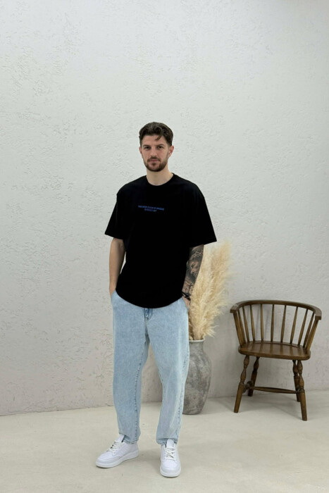 FRONT WRITTINGS & BACK IMAGE MEN T-SHIRT BLACK/ E ZEZE - 2