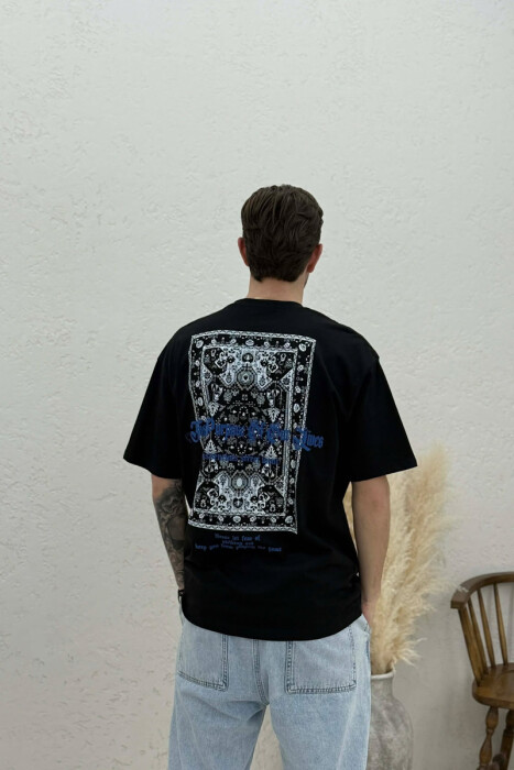 FRONT WRITTINGS & BACK IMAGE MEN T-SHIRT BLACK/ E ZEZE - 4