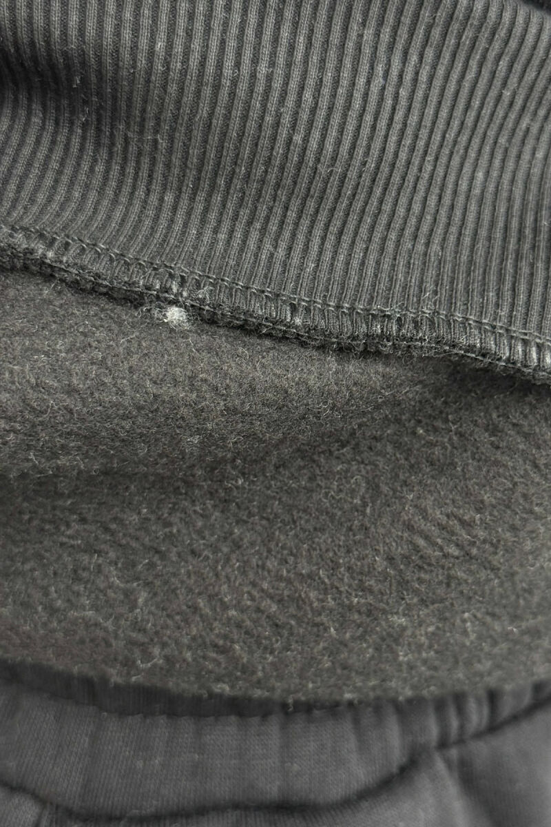 FRONT WRITTINGS SWEATSHIRT+JOGGERS FLUFFY MEN SET BLACK/ E ZEZE - 5