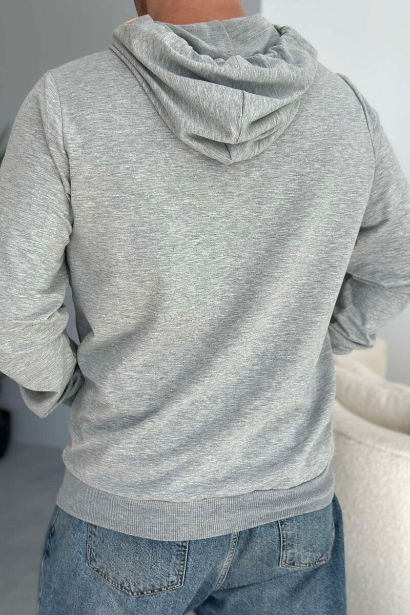 FRONT WRITTINGS MEN HOODIE LIGHT GREY/GZ - 4