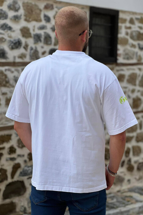 FRONT WRITTINGS MEN T-SHIRT WHITE-E BARDHE - 3