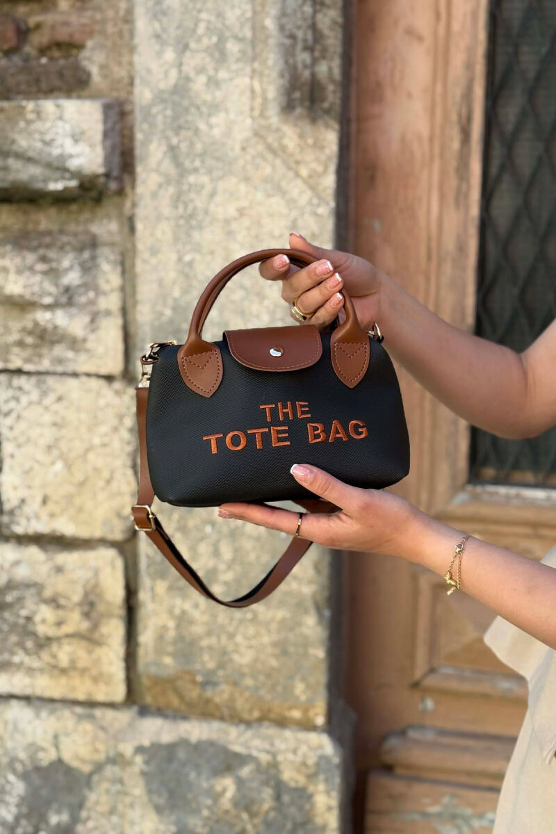 FRONT WRITTINGS SMALL WOMAN BAG BLACK-BROWN/ZEKA - 2