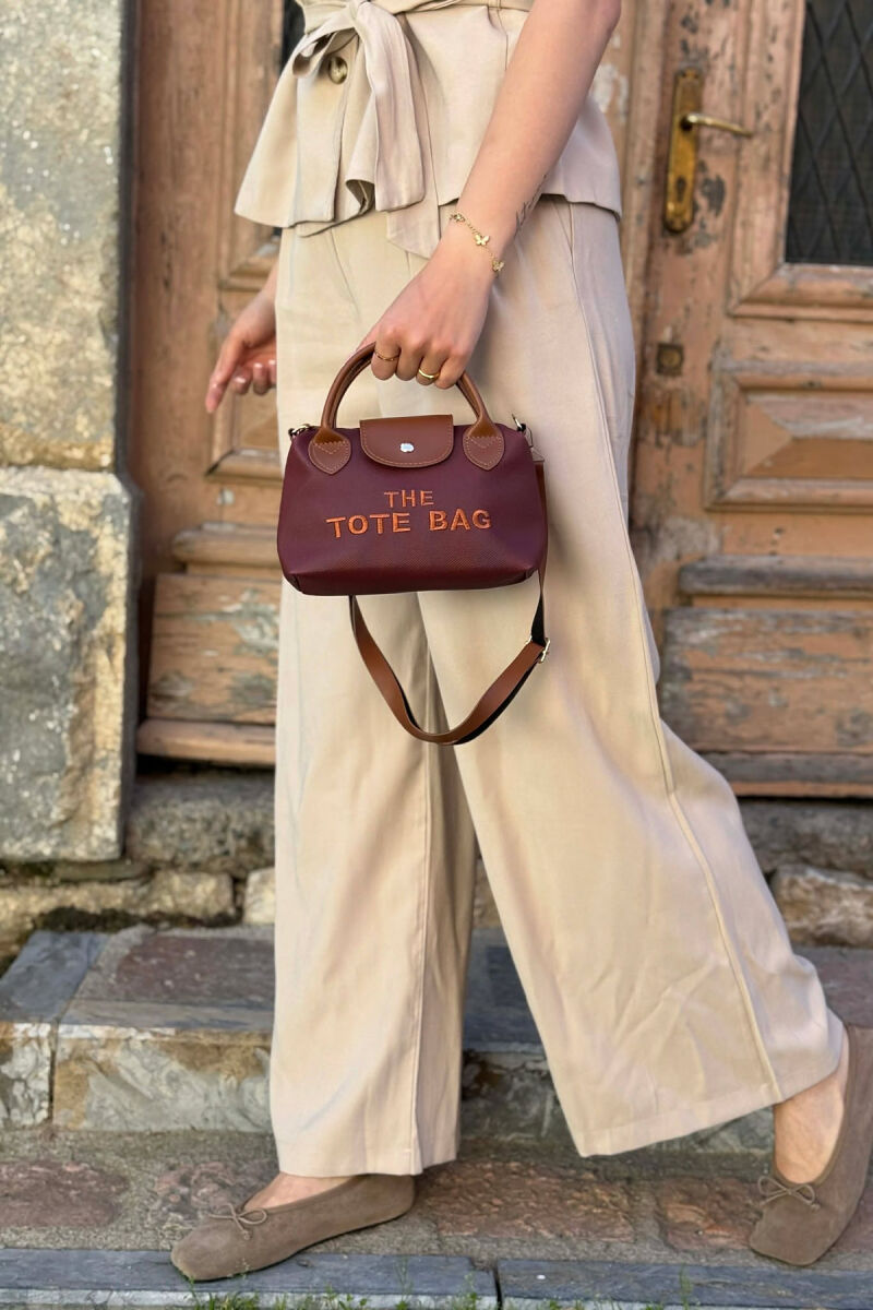 FRONT WRITTINGS SMALL WOMAN BAG BURGUNDY/VISHNJE - 3