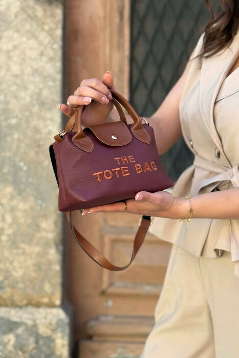 FRONT WRITTINGS SMALL WOMAN BAG BURGUNDY/VISHNJE - 4