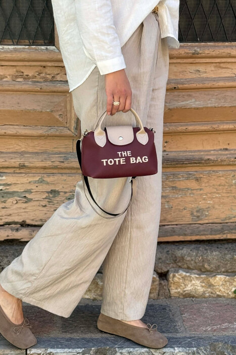 FRONT WRITTINGS SMALL WOMAN BAG CHERRY/ QERSHI - 2