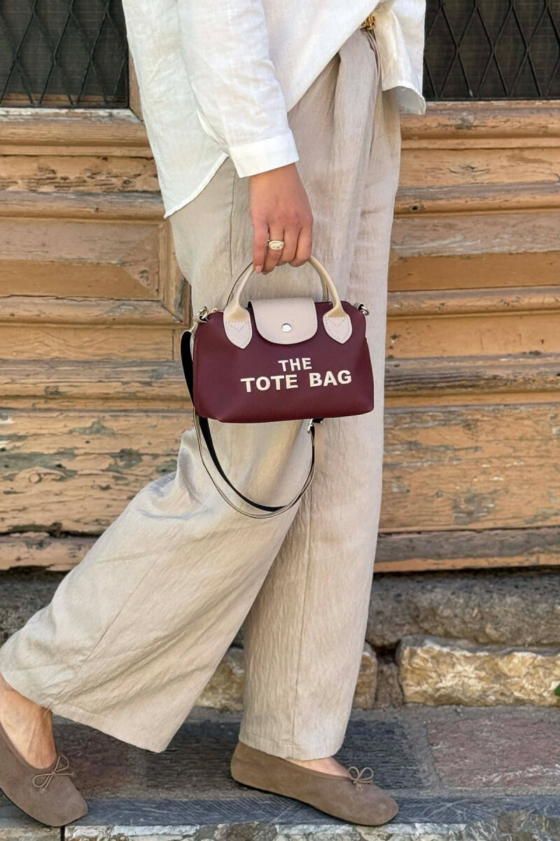 FRONT WRITTINGS SMALL WOMAN BAG CHERRY/ QERSHI - 2