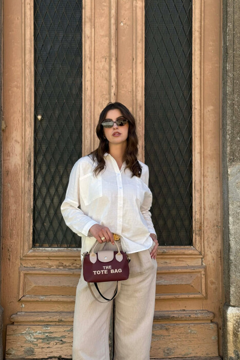 FRONT WRITTINGS SMALL WOMAN BAG CHERRY/ QERSHI - 4