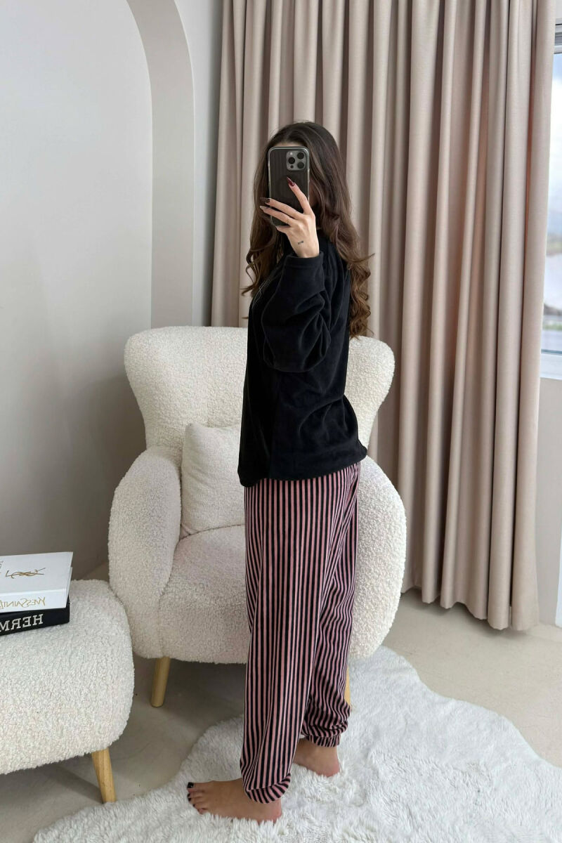 FRONT WRITTINGS WOMEN PYJAMAS BLACK/ E ZEZE - 3