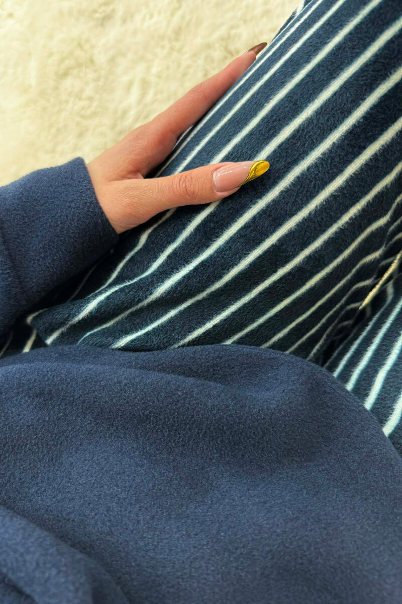 FRONT WRITTINGS WOMEN PYJAMAS DARK BLUE/BEE - 4