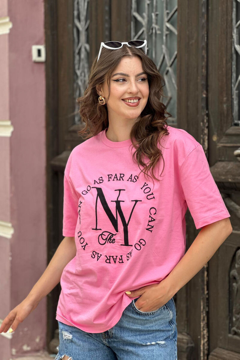 FRONT WRITTINGS WOMEN T-SHIRT PINK/ROZE - 1