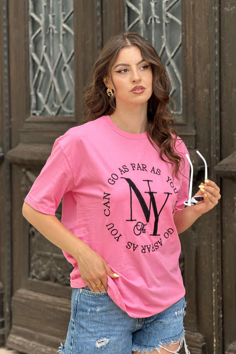 FRONT WRITTINGS WOMEN T-SHIRT PINK/ROZE - 3