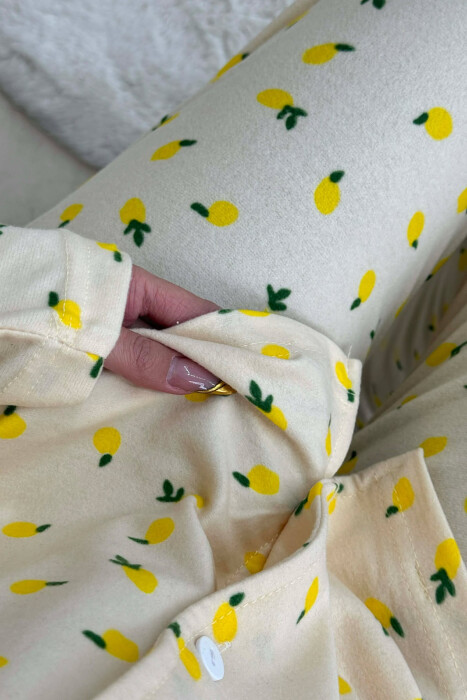 FRUIT DESIGN SHIRT+ TROUSERS WOMAN PYJAMAS YELLOW/E VERDHE - 3