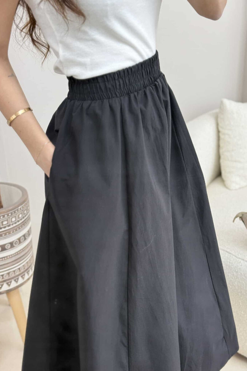 FUND I GJATË ME BEL ELASTIK PËR FEMRA NË NGJYRË TE ZEZE - 1