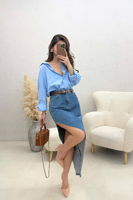 FUND I THJESHTE ME ÇARJE ANESORE PER FEMRA NE NGJYRE BLU - 4