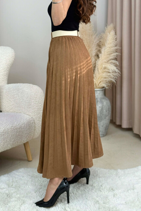 FUND KAMOSHI NJE NGJYRESH ME DETAJIN E RRIPIT PER FEMRA NE NGJYRE KAFE - 5