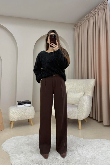 FUR DETAILED SOFT WOMAN SWEATER BLACK/ E ZEZE - 2