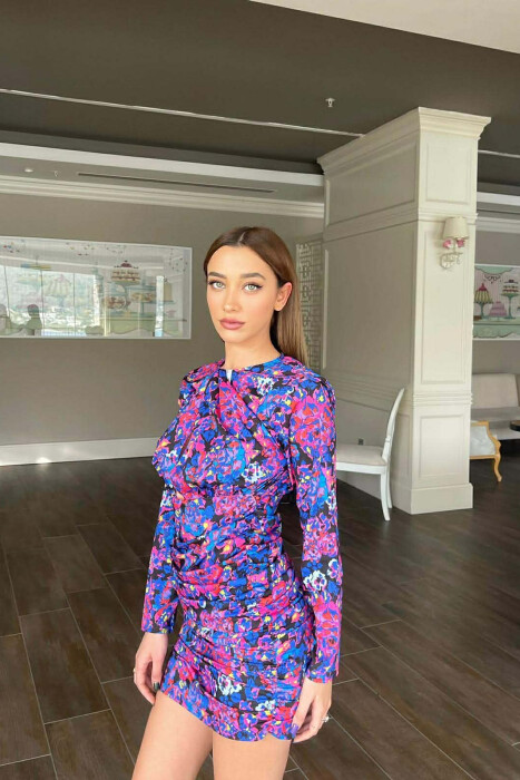 FLORAL DESIGN WOMAN DRESS BLUE/BLU - 2