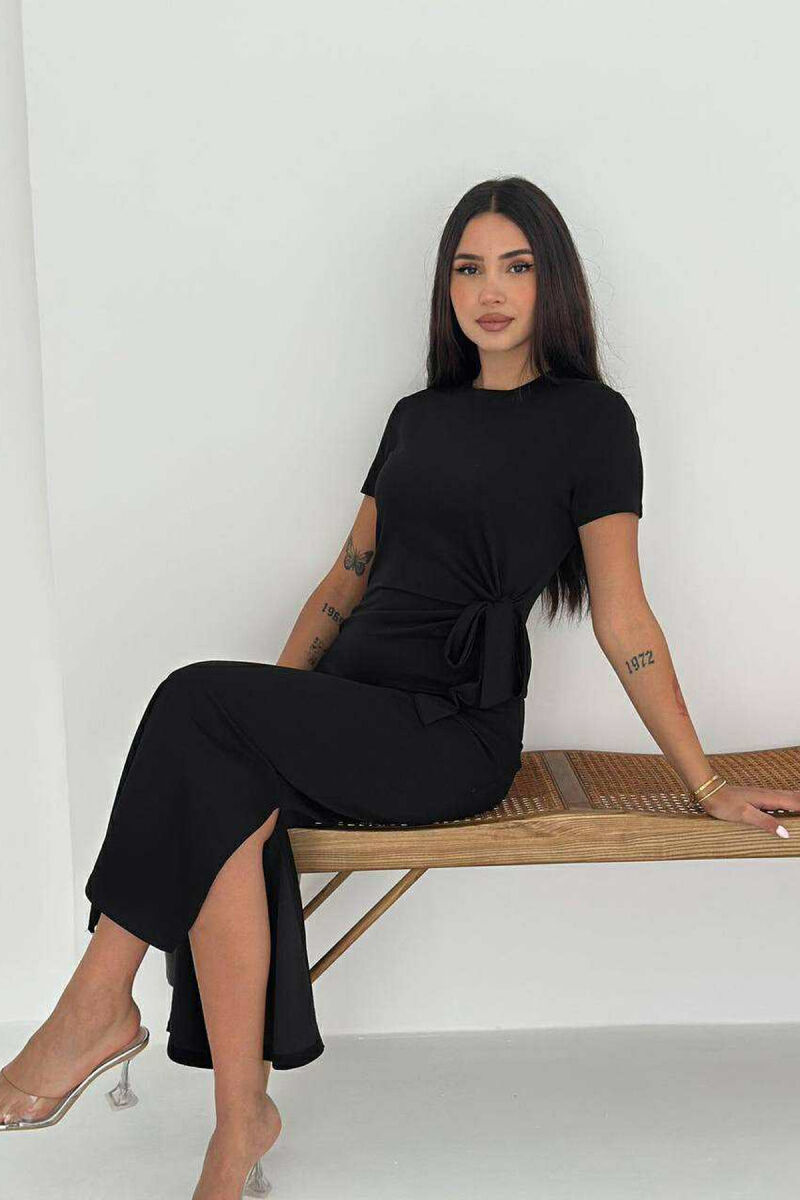 FUSTAN I GJATË ME LIDHËSE PËR FEMRA NË NGJYRË TË ZEZË - 2