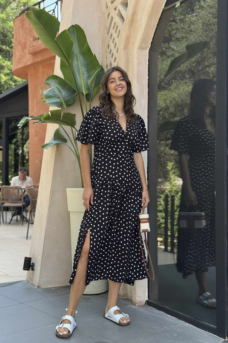 FUSTAN I GJATË ME PIKA PËR FEMRA NË NGJYRËN BLU - 3