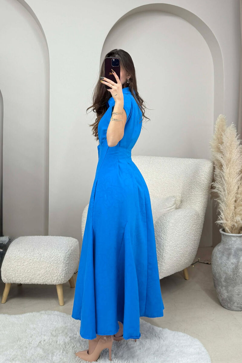 FUSTAN I GJATE NJE NGJYRESH PA MENGE PER FEMRA NE NGJYRE BLU - 3