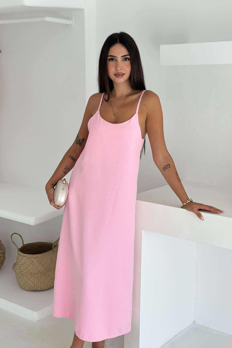 FUSTAN I GJATË NJË NGJYRËSH PËR FEMRA NË NGJYRËN BABY PINK - 1