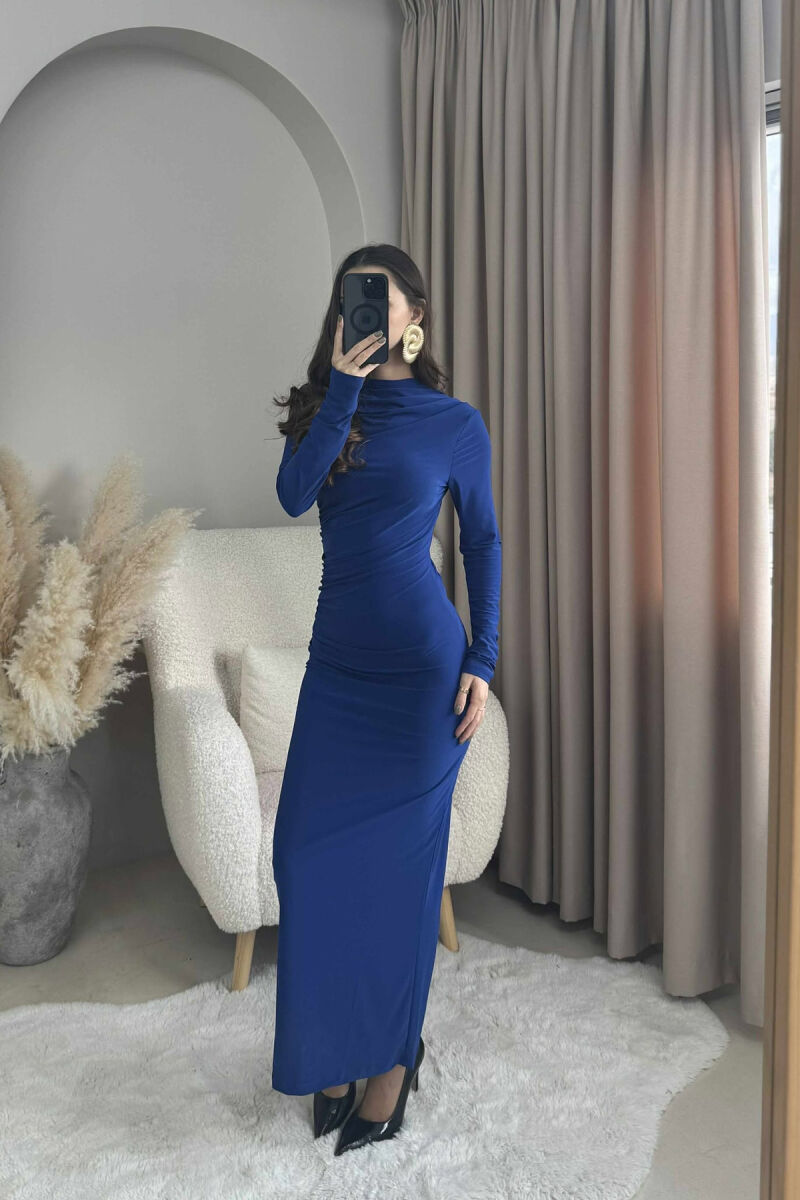 FUSTAN I GJATË NJË NGJYRËSH PËR FEMRA NË NGJYRËN BLU - 1