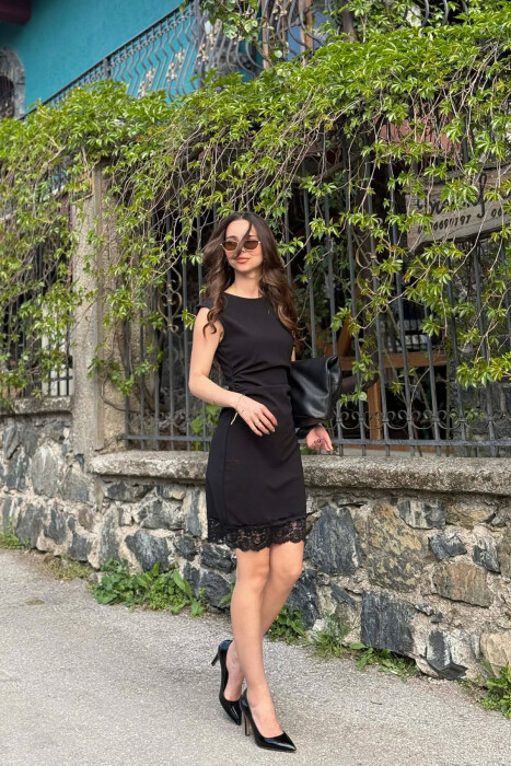 FUSTAN ME DETAJ DANTELLE PER FEMRA NE NGJYRE TE ZEZE - 2