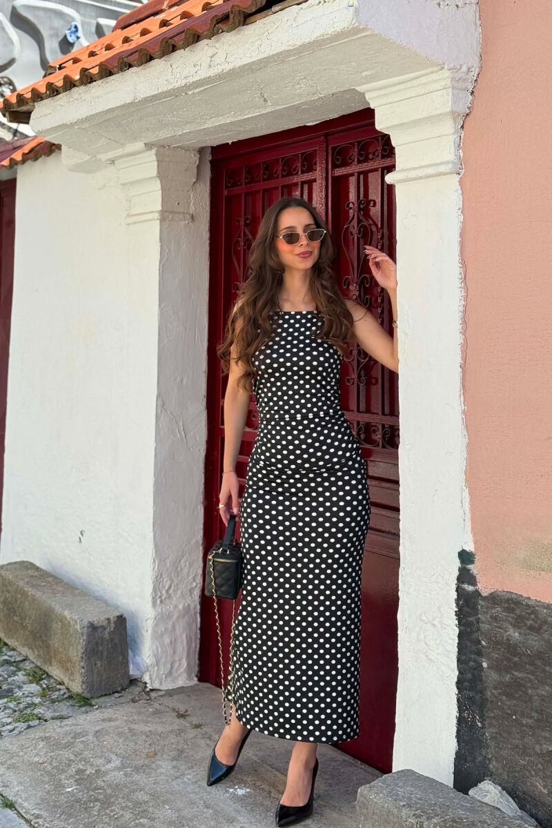 FUSTAN ME DIZAJN POLKA DOTS PER FEMRA NE NGJYRE TE ZEZE - 2