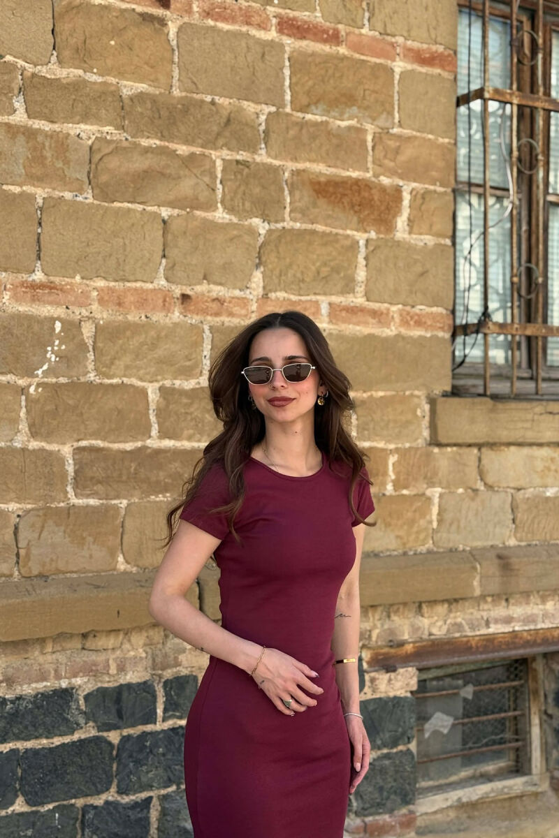 FUSTAN ME MENGE TE SHKURTA PER FEMRA NE NGJYRE VISHNJE - 5