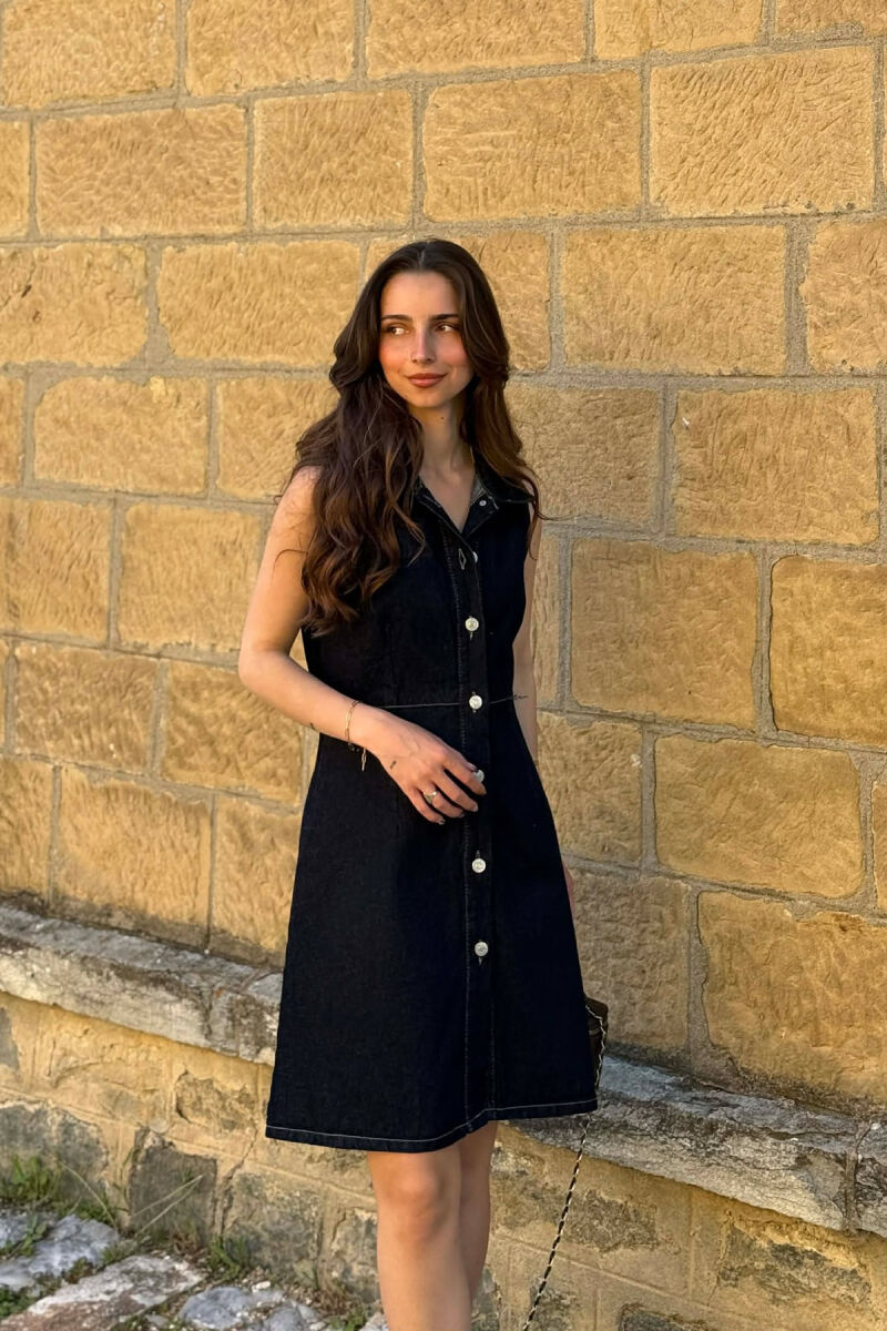 FUSTAN NJE NGJYRESH ME BUTONA PER FEMRA NE NGJYRE BLU TE ERRET - 5