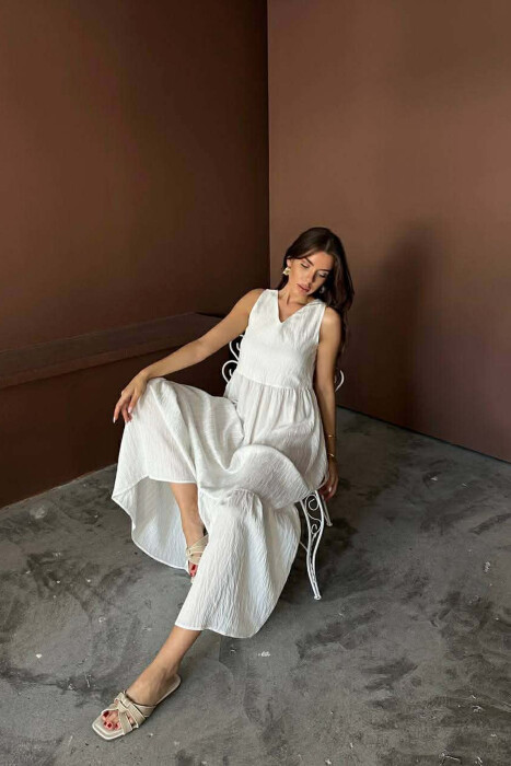 FUSTAN NJE NGJYRESH PA MENGE ME JAKE V PER FEMRA NE NGJYRE TE BARDHE - 4