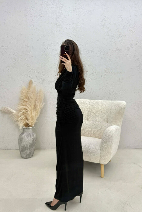 FUSTAN NJE NGJYRESH ME DETAJIN E RRIPIT PER FEMRA NE NGJYRE TE ZEZE - 3