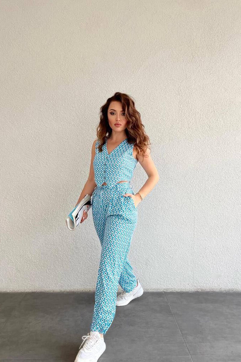 GESIGHN VEST+TROUSERS WOMAN SET LIGHTBLUE/BZ - 2