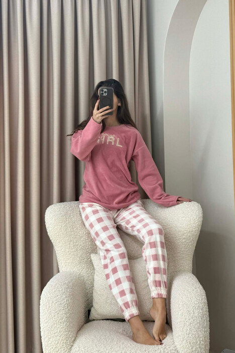 GIRL FRONT WRITTING WOMEN PYJAMAS POWDER/PUDER - 3