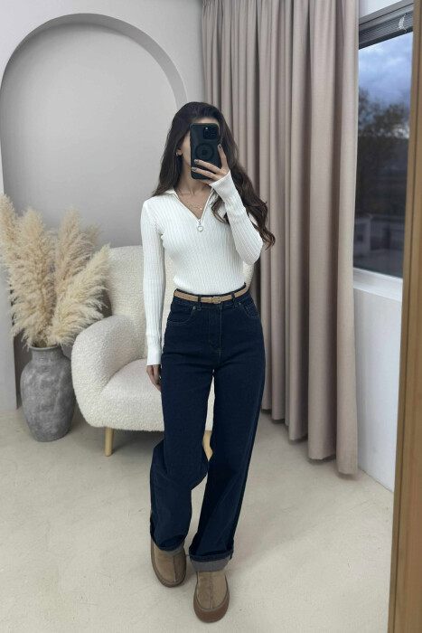 GJYSËM GOLF PËR FEMRA ME ZINXHIR NË NGJYRË TË BARDHË - 2