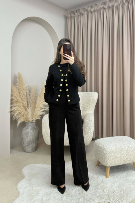 XHAKETE E THJESHTE ME DETAJIN E KOPSAVE GOLD PER FEMRA NE NGJYRE TE ZEZE - KLAUDIO FASHION