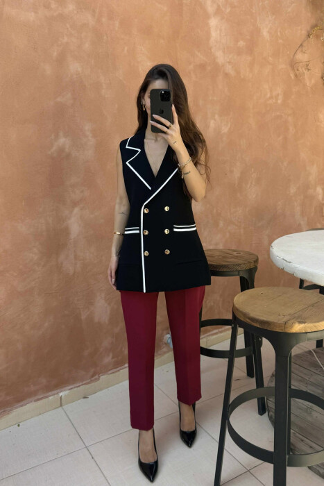 JELEK ME VIJA DHE ME KOPSA GOLD PËR FEMRA NË NGJYRËN E ZEZË - KLAUDIO FASHION