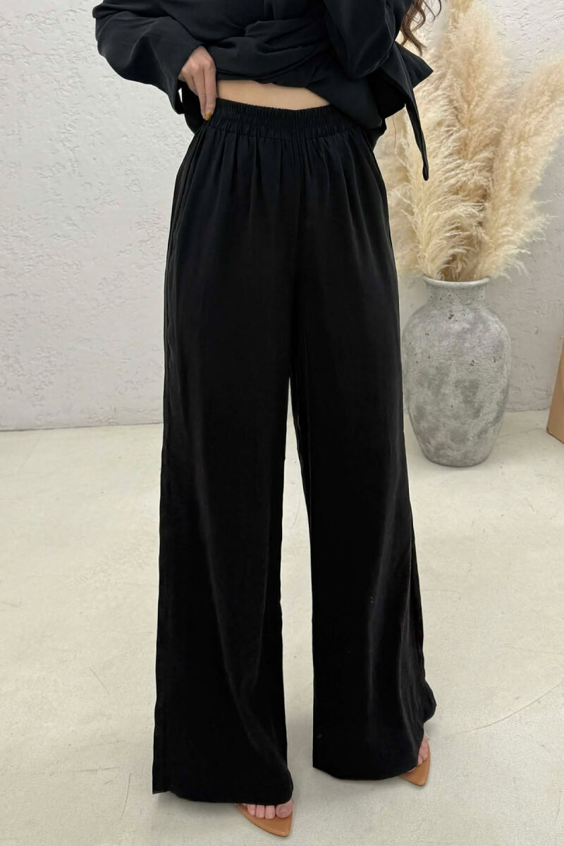 GOLD DETAIL SWEATSHIRT + TROUSERS WOMAN SET BLACK/ E ZEZE - 2