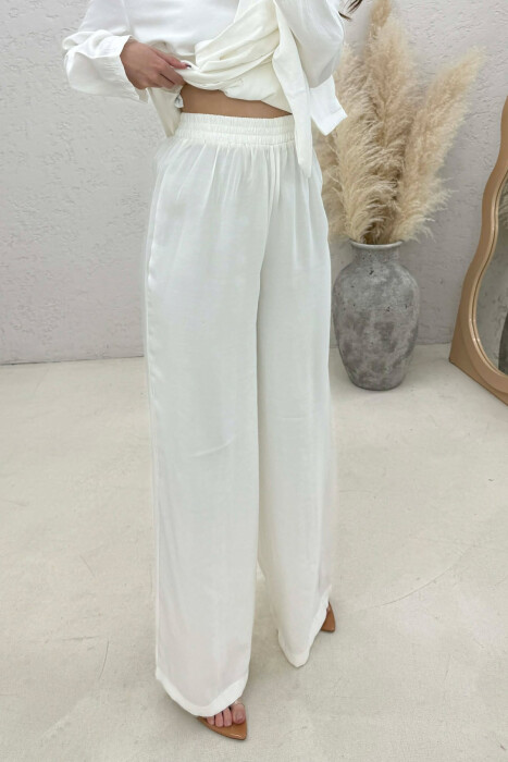 GOLD DETAIL SWEATSHIRT + TROUSERS WOMAN SET WHITE-E BARDHE - 3