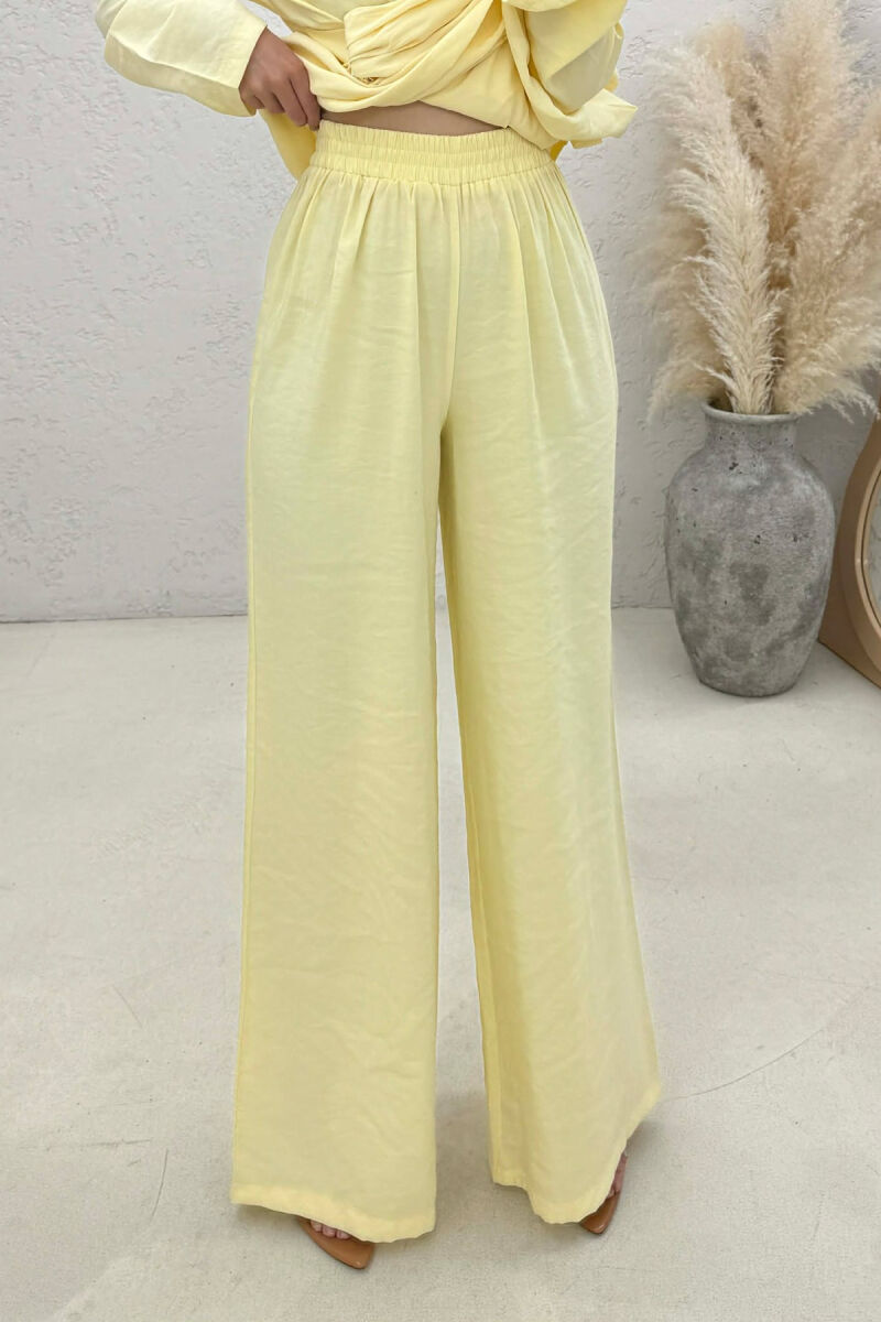 GOLD DETAIL SWEATSHIRT + TROUSERS WOMAN SET YELLOW/E VERDHE - 2