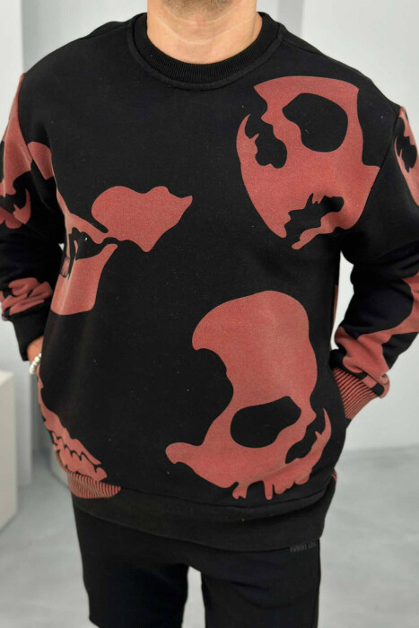 HALLOWEEN DESIGN MEN SWEATSHIRT BLACK/ E ZEZE - 3