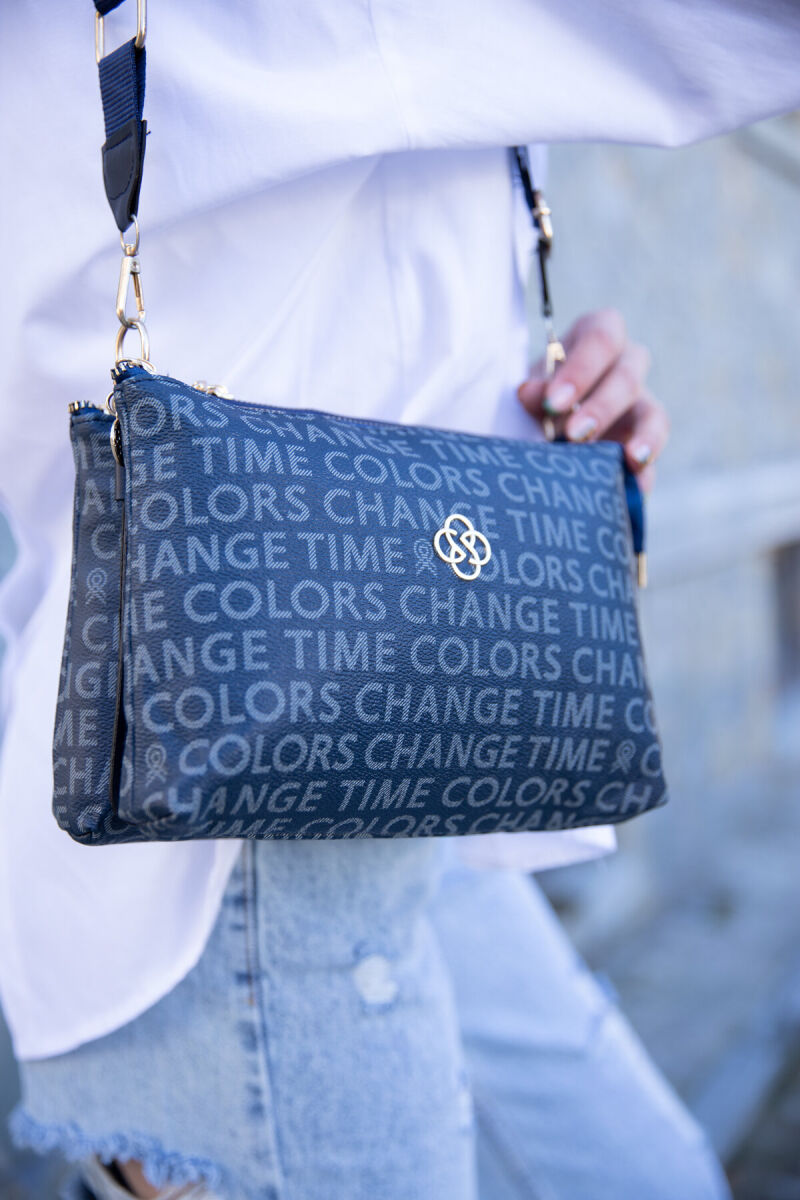 HAND BAG WOMAN BAG DARK BLUE/BEE - 5