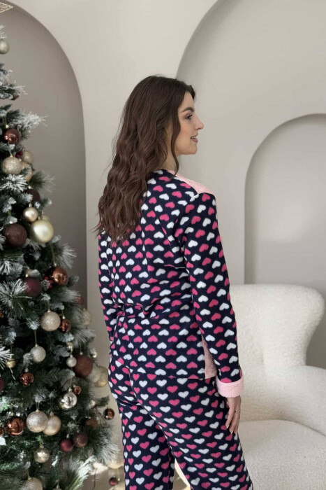 HEART DESIGN WOMEN PYJAMAS IN PINK COLOR - 2