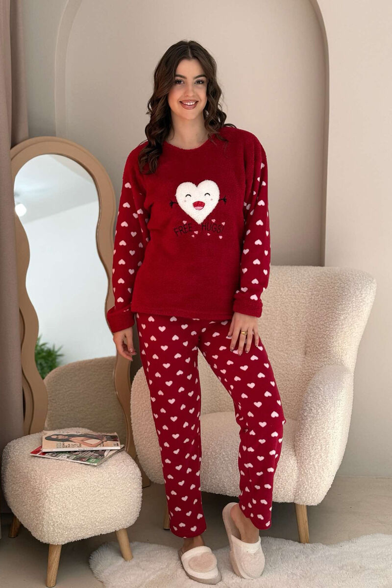 HEART DESIGN WOMEN PYJAMAS RED/E KUQE - 5