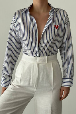 HEART LINES WOMAN SHIRT WHITE-E BARDHE 