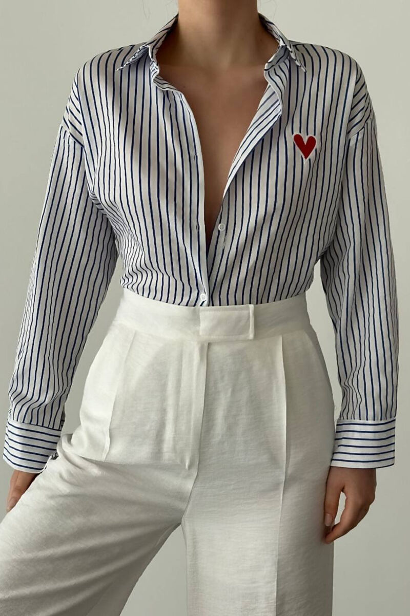 HEART LINES WOMAN SHIRT WHITE-E BARDHE - 1